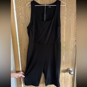 Fashion nova black biker short romper size 2x